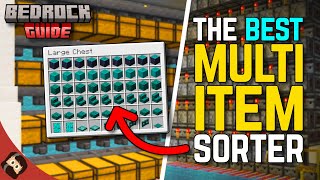 AUTO MultiItem Sorter Storage System | Minecraft Bedrock Guide S3 EP43 | Lets Play Survival Guide