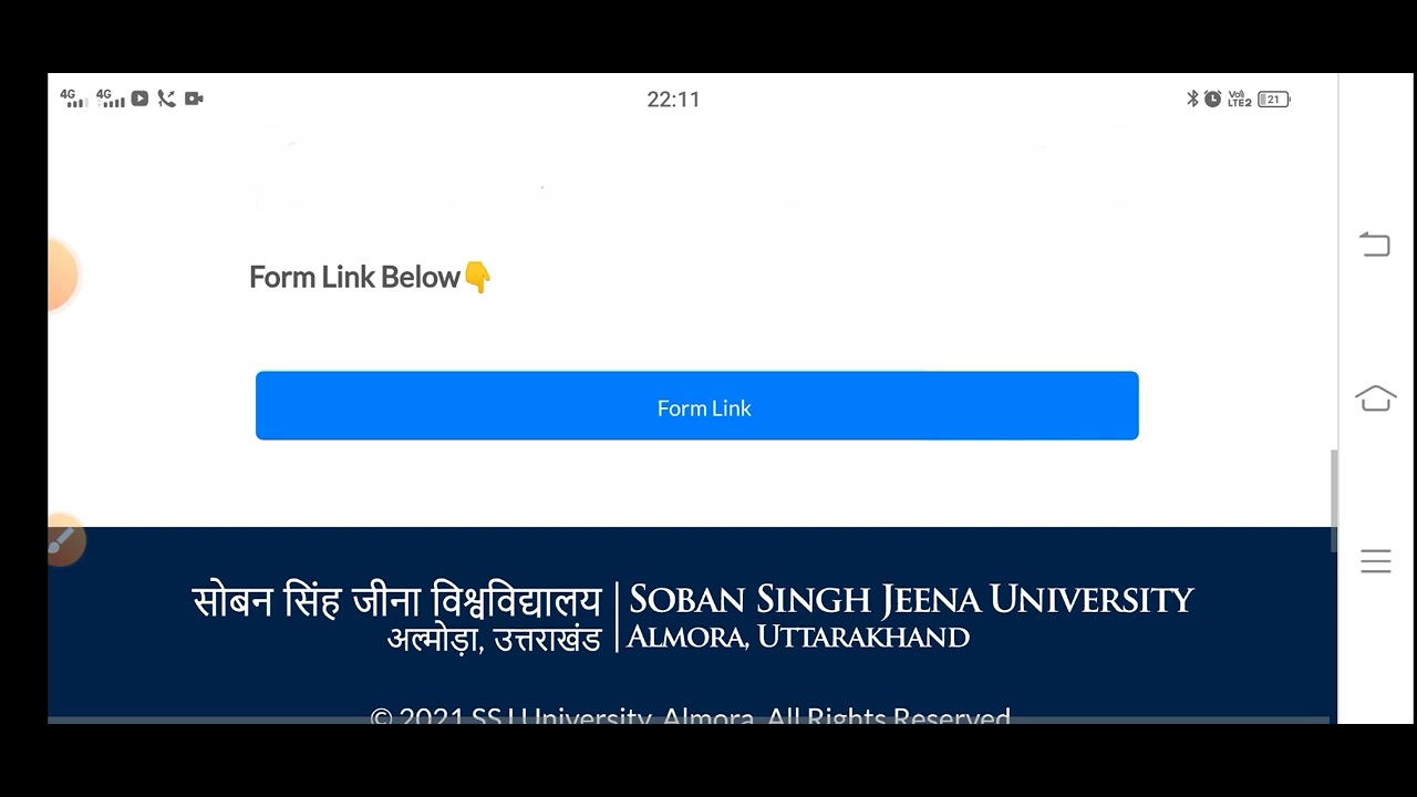 ssj campus Almora 3rd semester exam form 2022