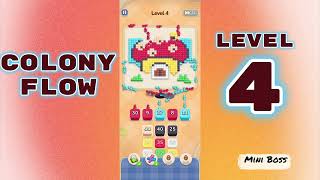 Colony Flow Level 4 Walkthrough 🐜 | Ant Colony Puzzle Gameplay | Mini Boss