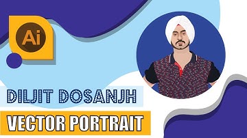 Vector Portrait Tutorial Illustrator | Diljit Dosanjh Portrait Making |How to Make a Vector Portrait