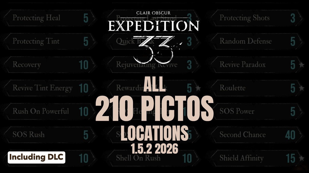 Clair Obscur Expedition 33] All 210 Pictos Locations (Including