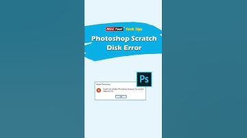How to Fix Photoshop Scratch Disk Error #photoshop  #windowstips