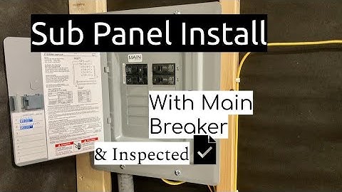 Subpanel Install in Shed with MAIN BREAKER Inspected