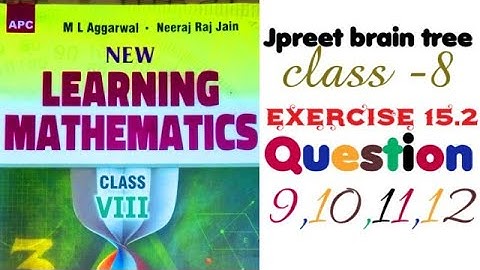 class 8 #mlaggarwal chapter 15 #mensuration #introduction exercise 15.2 question  9,10,11,12#jpreet