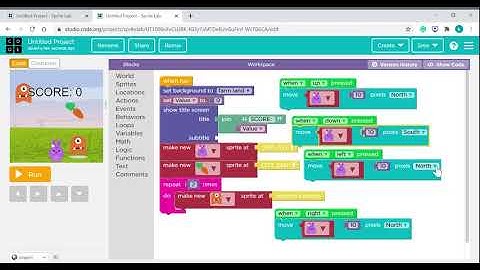 Rabbit and Carrot Game with Code Org