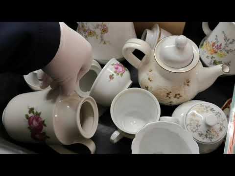 Снова идём на БАРАХОЛКУ в ГЕРМАНИИ! Много ВИНТАЖной посуды! Фарфор!