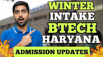 BTECH Winter Admission Updates 😱 Haryana Govt Colleges Updates 🔥