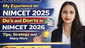 NIMCET 2026 Complete Strategy 🚀 | My Real NIMCET 2025 Experience 🎯 | Do’s & Don’ts ✅❌ | NITian 