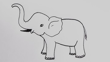 How to draw  Elephant drawing easy step by step 🐘// How to draw Elephant // Elephant drawing