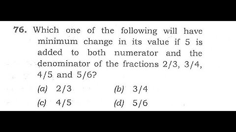 CSAT 2020 Solved Paper | Which one of the following will have minimum change in its value if s is…