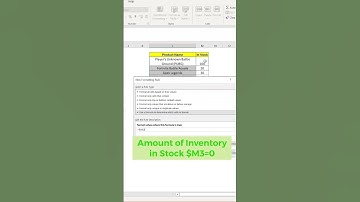 ✅  Learn how to Keep track of inventory in Excel #shorts #youtubeshorts