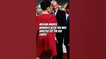 MOMENTS AFTER MRS MARKLE WAS DIRECTED TO REJOIN WITH PRINCE HARRY AFTER NOT STEPPINNG ON RED CARPET