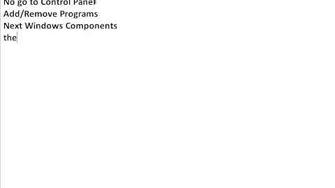 how to install IIS on xp