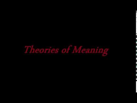 Theories of Meaning ( Reference theory , Image theory and Concept theory) in Semantics