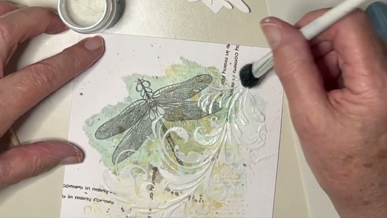 Mixed media starting with a serviette