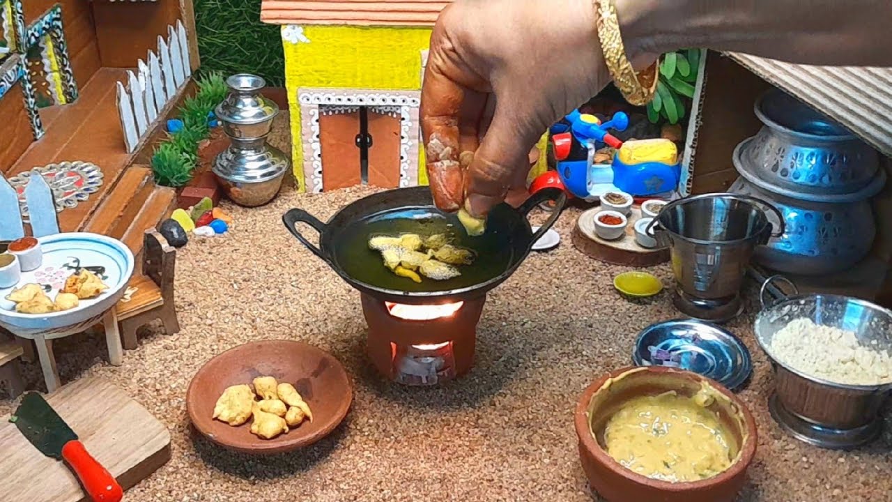 Mini Pakora Machine Miniature Pakora | Indian Mini Cooking #miniature #miniaturecooking # ...