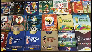 Coleção de Álbuns Copa do Mundo 1970 a 2022 Panini (Panini World Cup Album Collection 1970 to 2022)