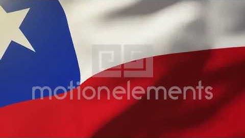 Chile Flag Waving In The Wind. Looping Sun Rises Style. Animation Loop Stock Animation