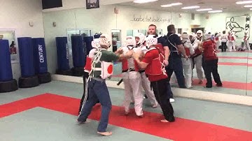 Self defense drills against multi attackers
