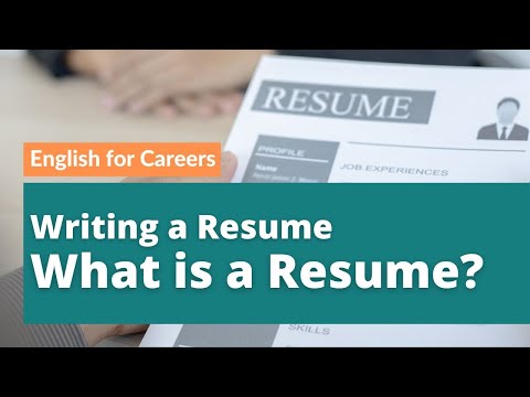 ரெஸ்யூம்கள் | ரெஸ்யூம் என்றால் என்ன? உங்களுக்கு ஏன் ஒன்று தேவை? | தொழில்களுக்கான ஆங்கிலம்