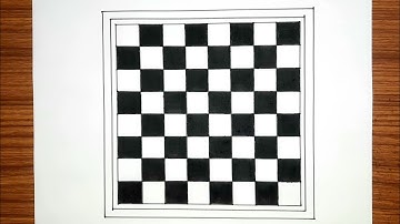 How to draw chess board step by step | Chess board drawing easy |