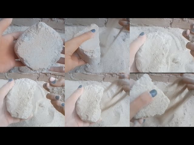 grainy sand texture 😋 crispy crunchy sound #satisfying #crumbling #relaxing #anxietyrelief #crumbly class=