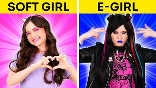E-GIRL VS SOFT GIRL || Fun TikTok Style Trends For Friends Family! Good VS Bad Types By 123 GO! BOYS screenshot 5