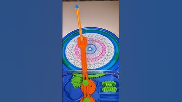 Hand stencils and machine: Perfect Spirograph in color! #shorts #loopart #spirograph