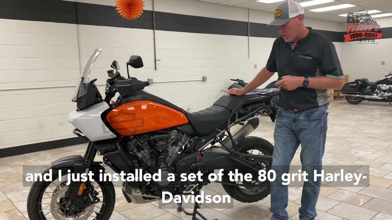 Improve HarleyDavidson Pan America riding comfort with larger 80 grit