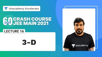 3-D | 60 Days Crash Course | JEE Main 2021 | Anna Sir | Unacademy Accelerate