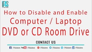how to disable cd or dvd room drive of laptop/computer in widows xp/7/8/10