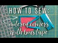 HOW TO SEW Bias Binding Around a 90 Degree Angle To Create A Mitered Corner