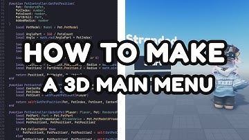 How to make a 3D Main Menu In Roblox ( Beginner Tutorial )
