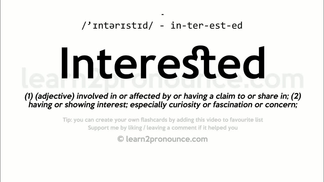 Be interested not interesting. Be interested not interesting