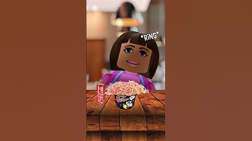 Dora tries spicy samyang mukbang 🤪 #shorts