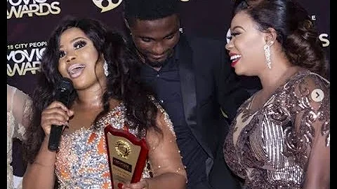 U Are D Best,Seyi Edun Praises Her Husband,Adeniyi Johnson As She Receives Award Of D Young Producer