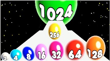 Bouncy 2048 - merge balls 2048 - Gameplay Walkthrough - Max Levels (25-60)