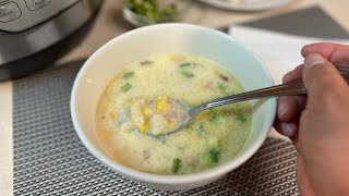 Sopa de almejas y papas en la instant pot, muy rica y muy fácil