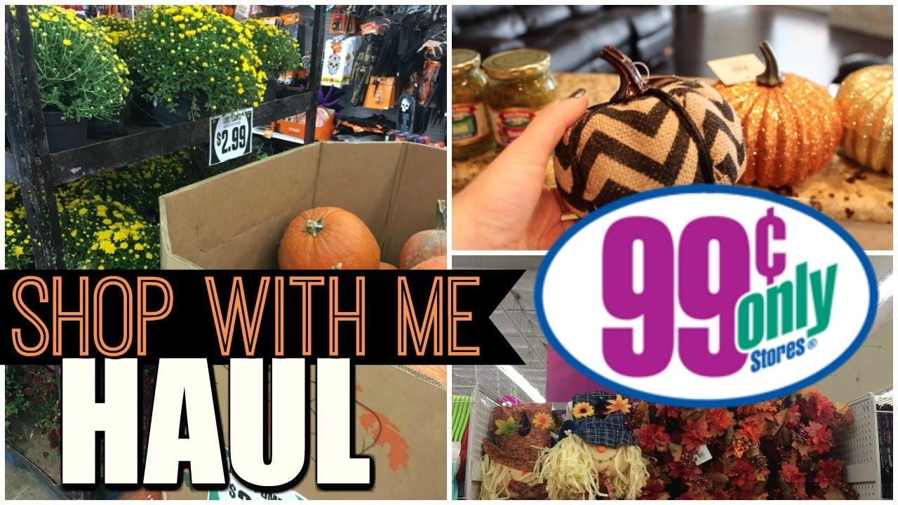 99 CENT STORE FALL DECOR HAUL | HALLOWEEN and STORE SHOPPING TRIP TOUR