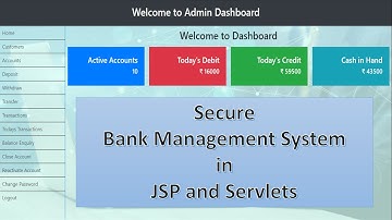 Secure Online Banking System in JSP and Sevlets