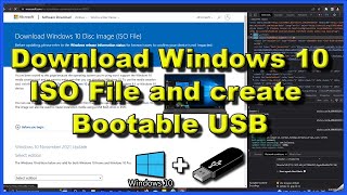 download #windows10 iso from microsoft website and create bootable usb