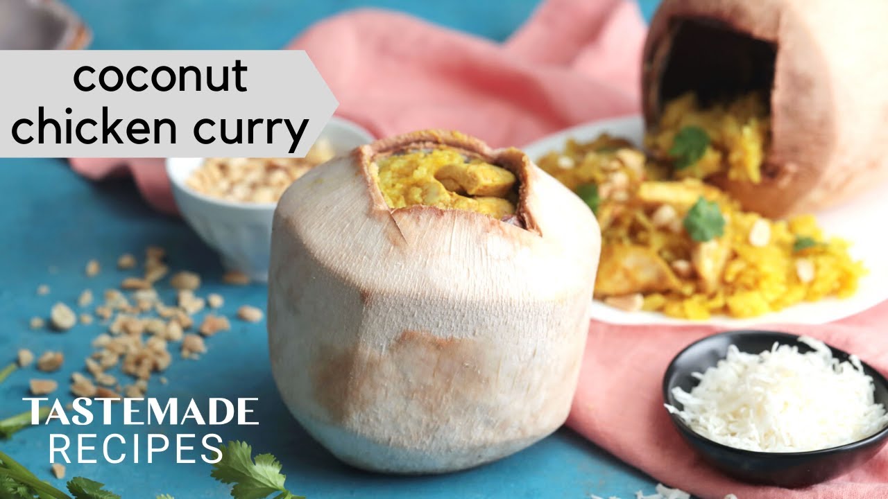 Easy Chicken Curry Cooked in a Coconut | Tastemade