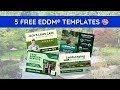 Promote your landscaping business  5 free eddm postcard templates