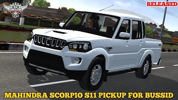 MAHINDRA SCORPIO S11 PICKUP MOD FOR BUS SIMULATOR INDONESIA V3.7.1 #bussidmod