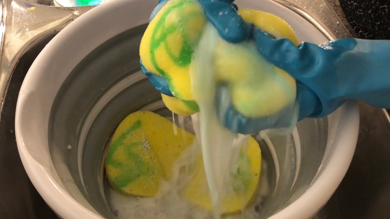ASMR Making Laundry Soap, Collapsible Bucket, Expanding Sponges,Powder ...