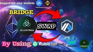 Bridge Swap Zklink nova Tokens to other network Tokens