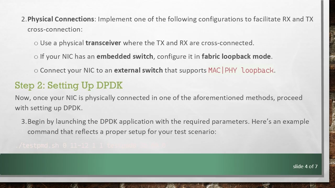 How to Set Up Loop Forwarding in DPDK using a Single NIC