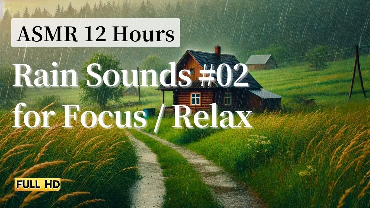 12 Hours ASMR Heavy Rain Sounds for Relaxation and Stress Relief - YouTube