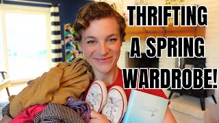 THRIFT HAUL AND TRY ON SECOND HAND SPRING CLOTHES , SWIM WEAR AND MORE