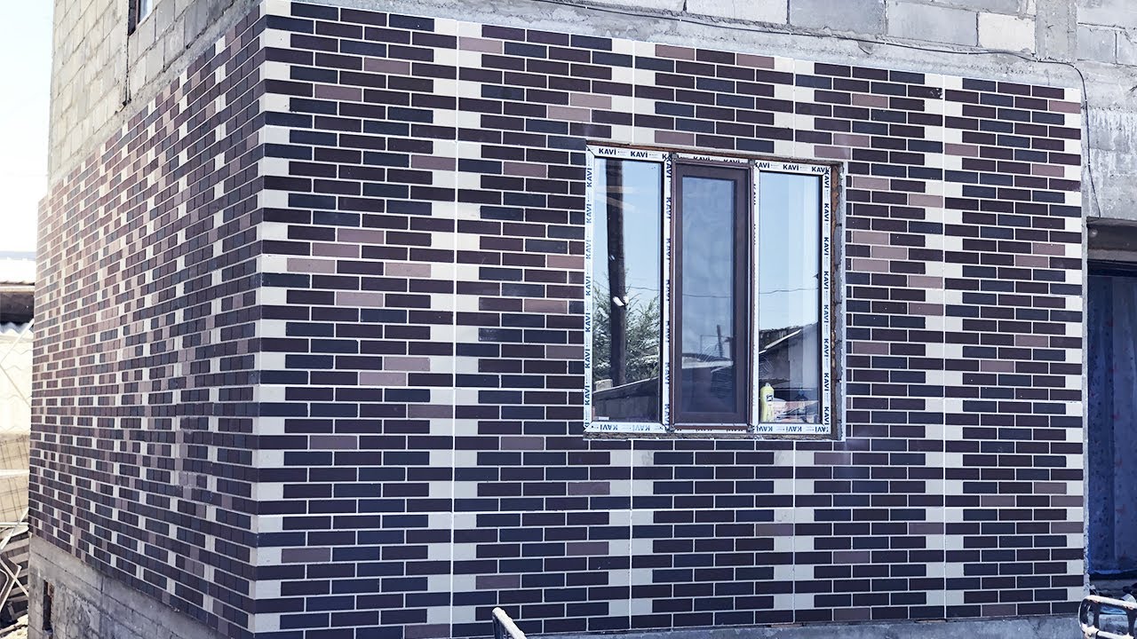 Монтаж клинкерных термопанелей. - YouTube